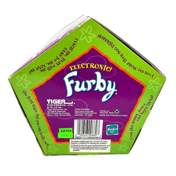 Furby Tie Dye Pastel Rainbow Gray Eyes 1999 Vintage Original Factory Sealed - Picture 8 of 8